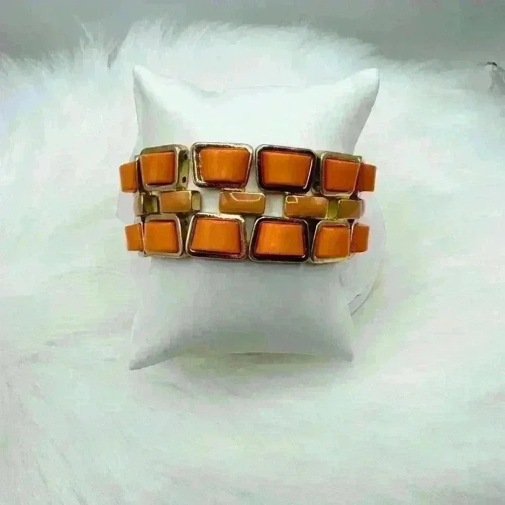 Orange Chunky Brick Design Bracelet
